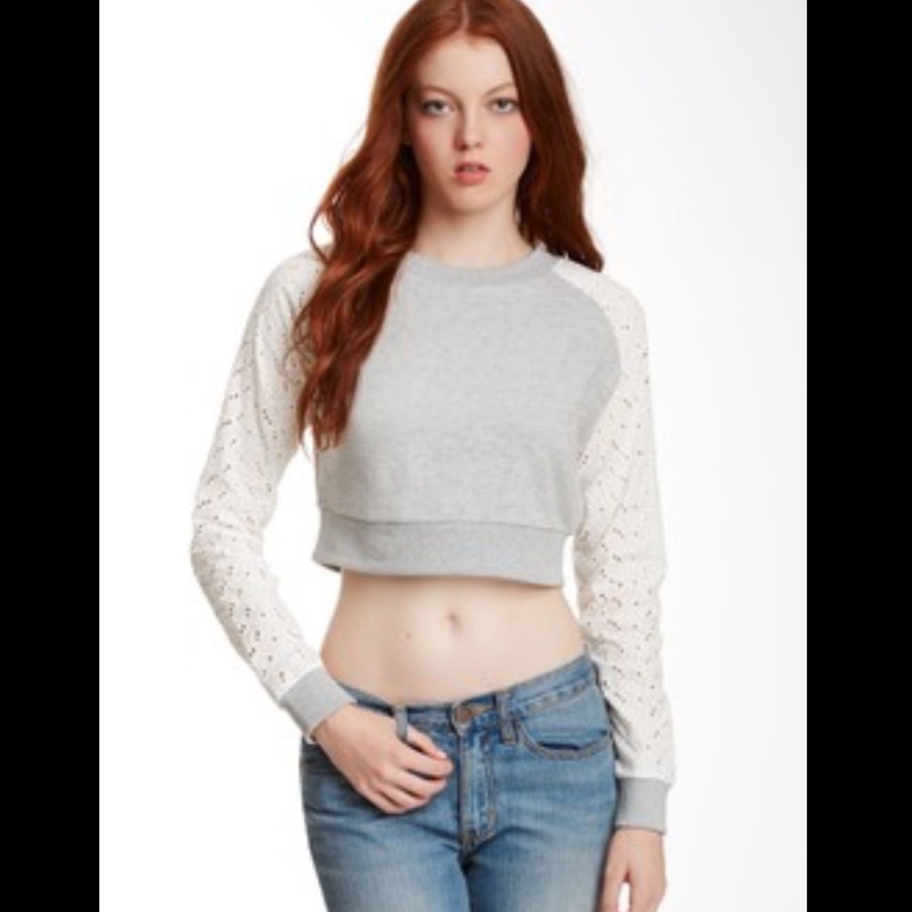 ❤️ CANDELA ❤️ NWOT COTTON “STEVEN” CROP SWEATER